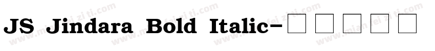 JS Jindara Bold Italic字体转换